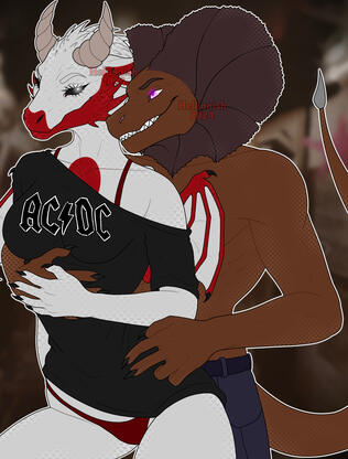 Colored Couple Halfbody