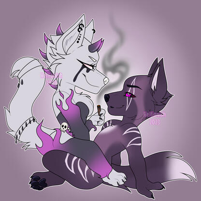Chibi Colored Couple Fullbody