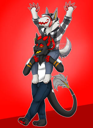 Chibi Complex Shaded Couple Fullbody